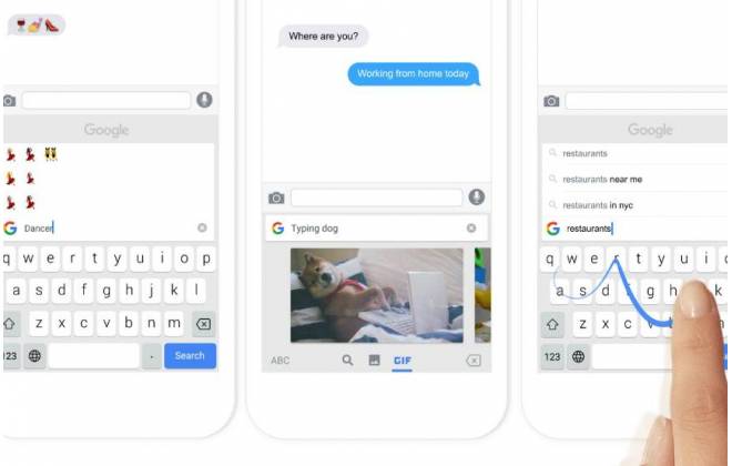 Google lança teclado com buscador embutido para iPhone.